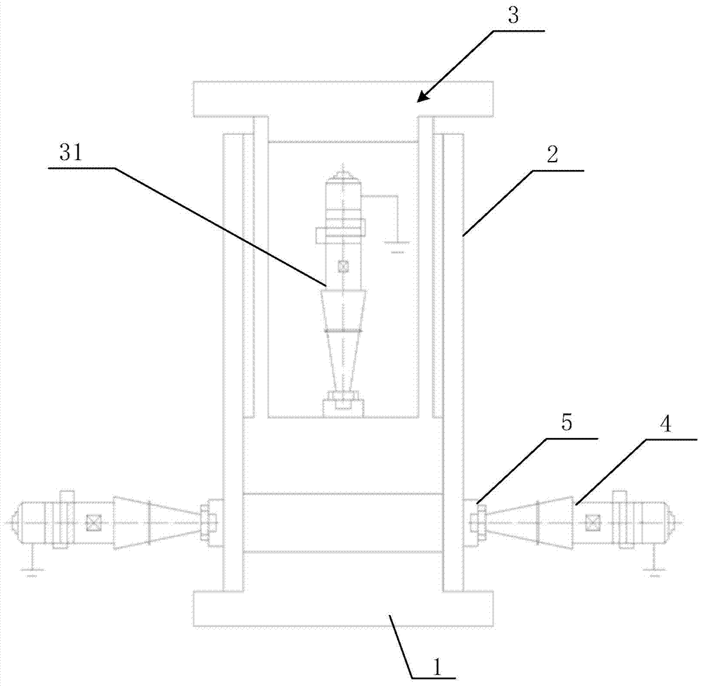 Powder material compression molding safety equipment assisted by ultrasonic vibration