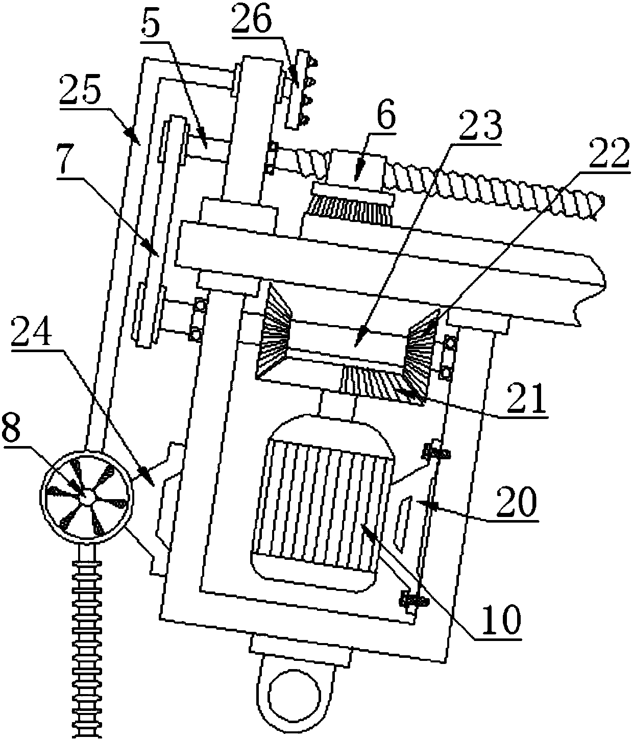 Energy-saving power generation assembly with heat dissipation and dust removal functions