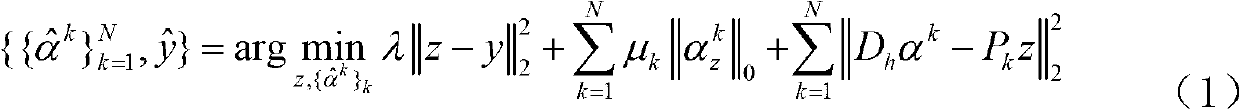 Super-resolution sparse representation method