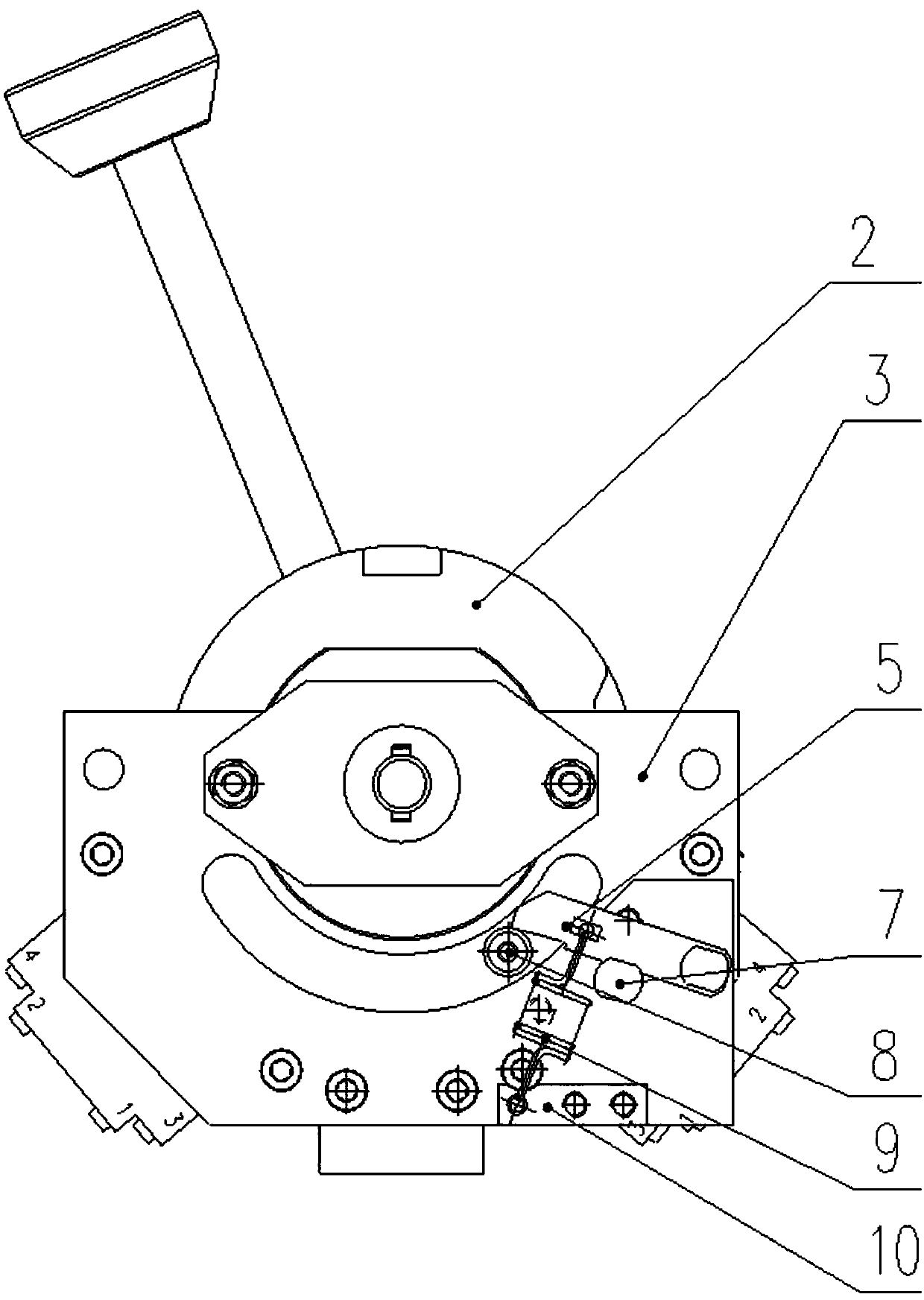 One-way resetting mechanism for locomotive brake controller and brake controller