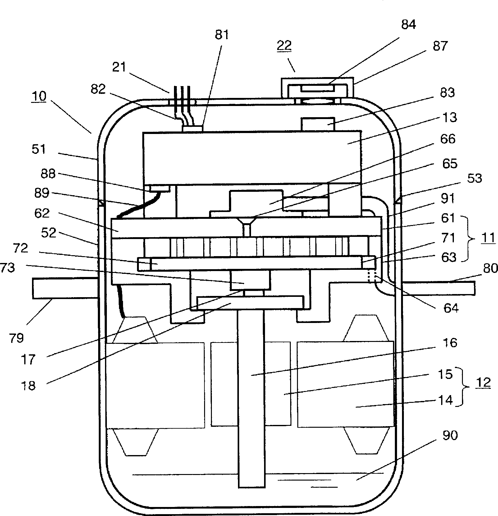 Sealed type electric compressor