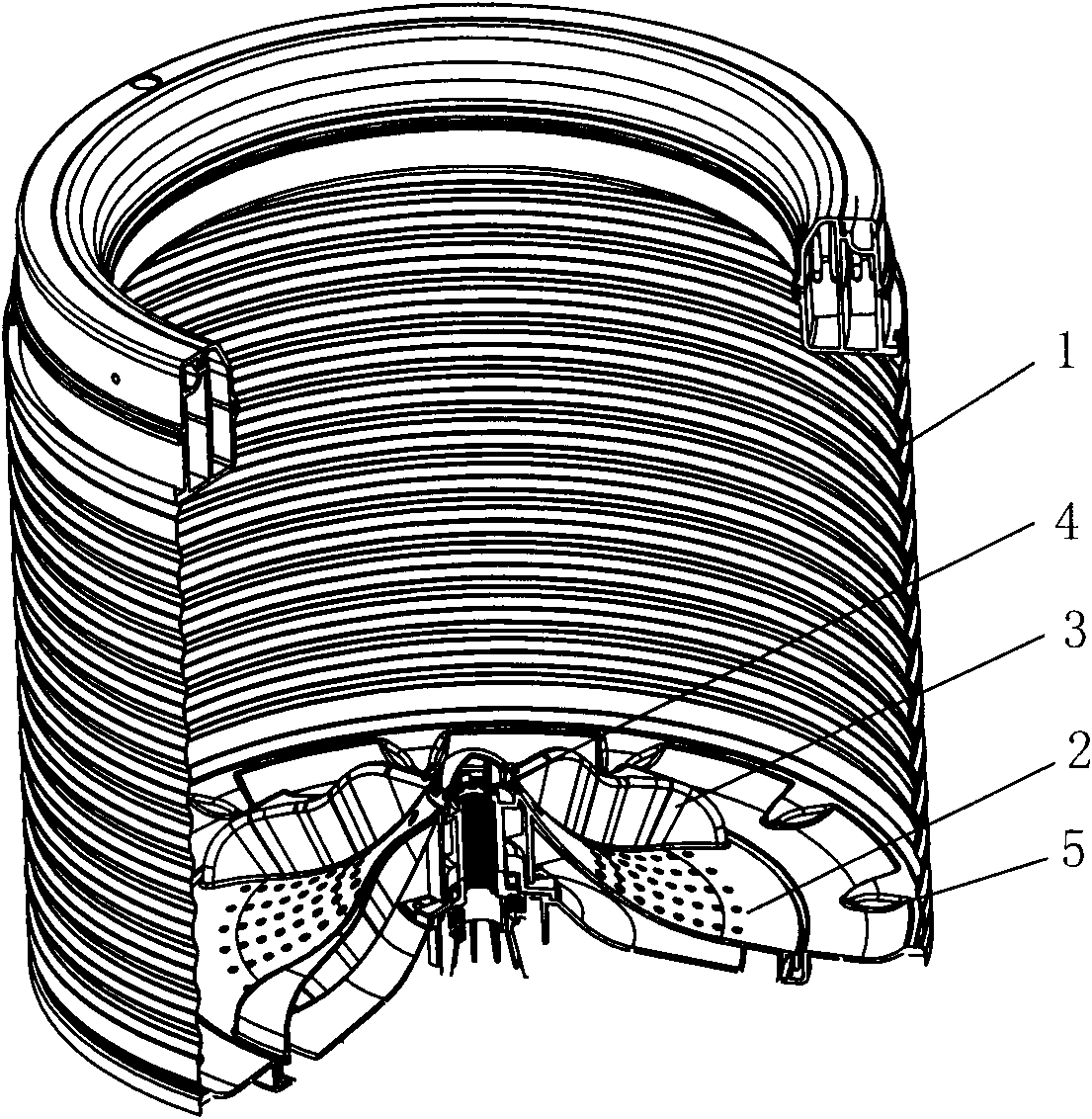 Washing machine with clothes being overturned at constant speed and washing mode