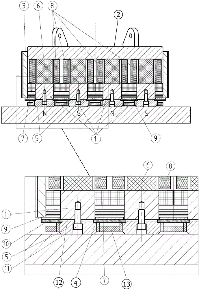 Lifter with electropermanent magnets