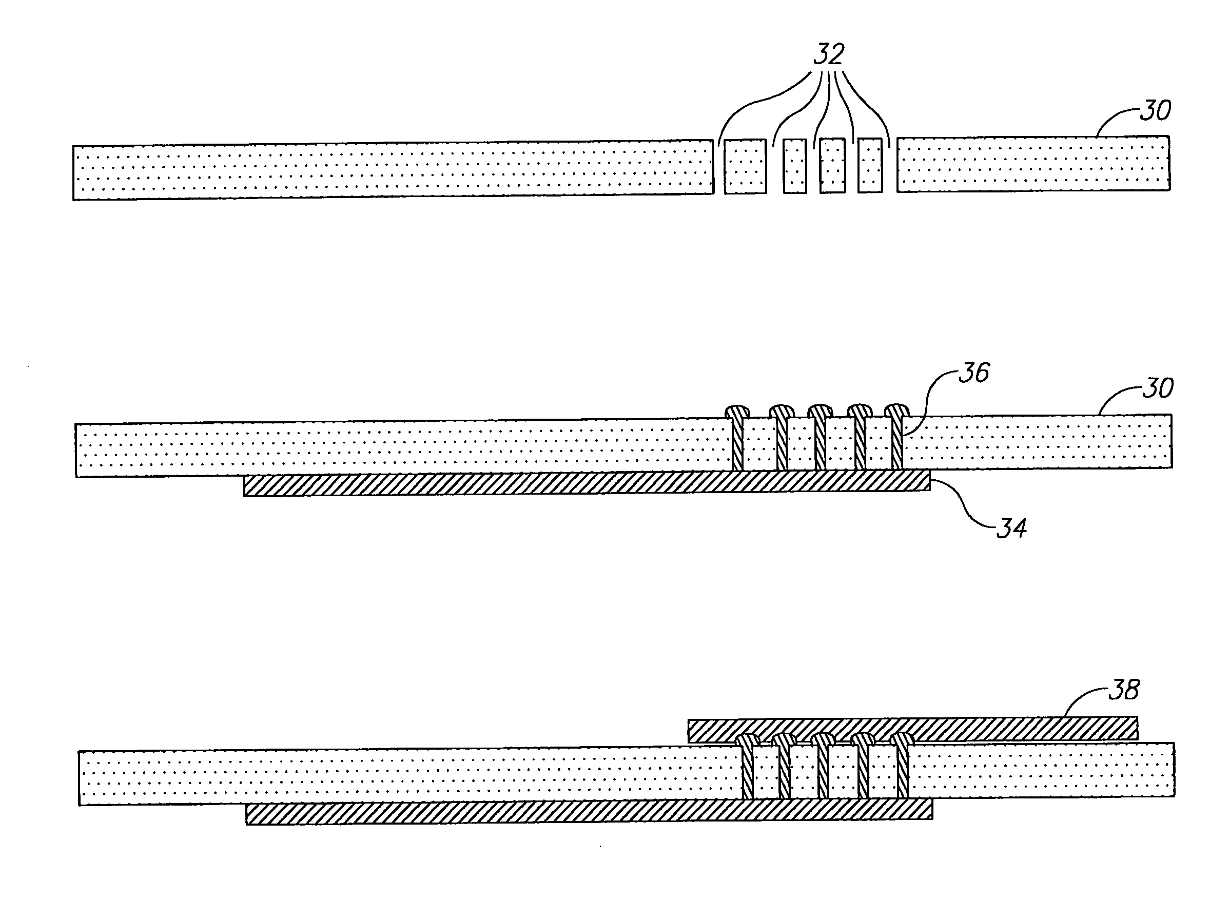 Flexible printed circuits with many tiny holes