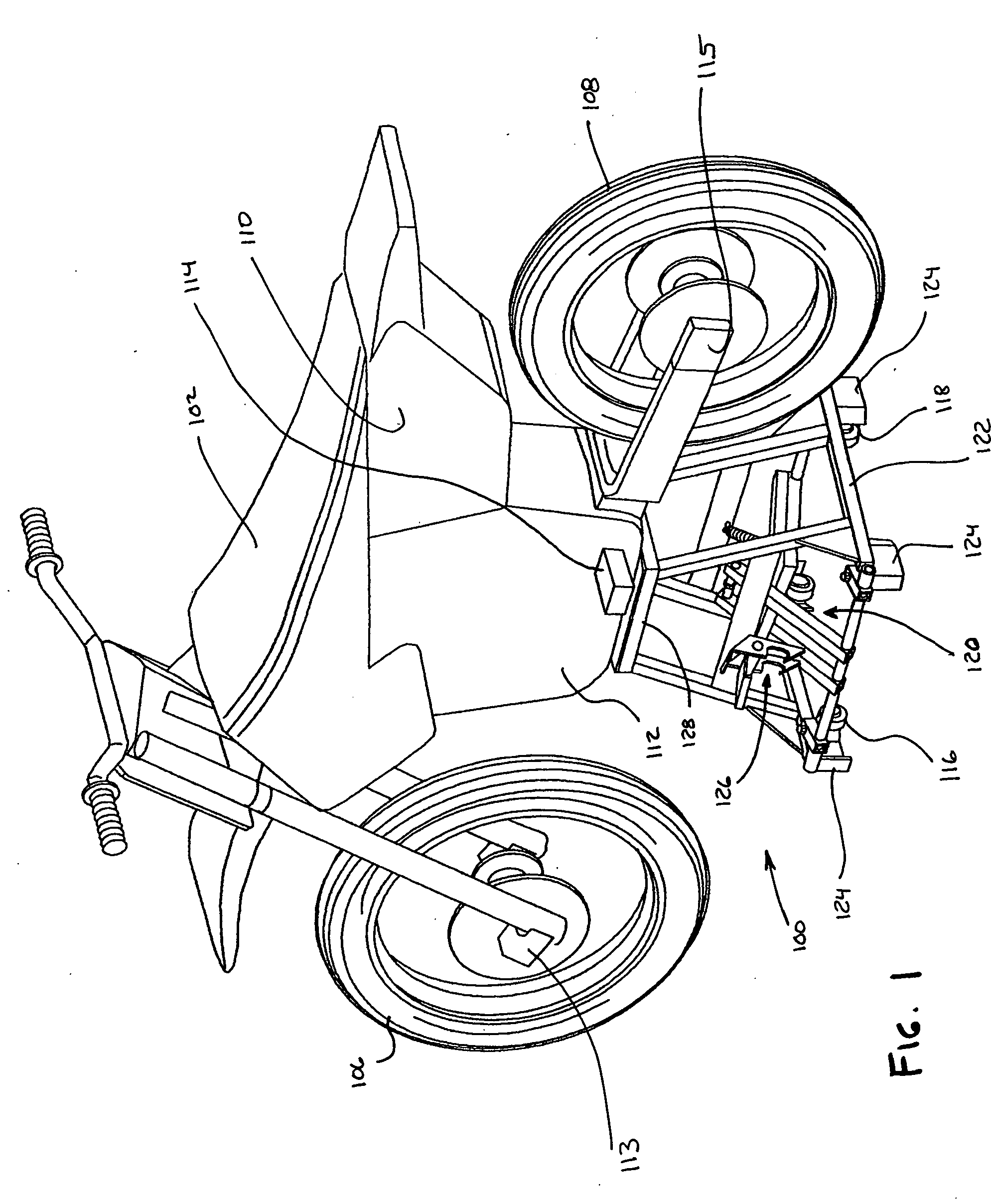 Selectively movable motorcycle stand