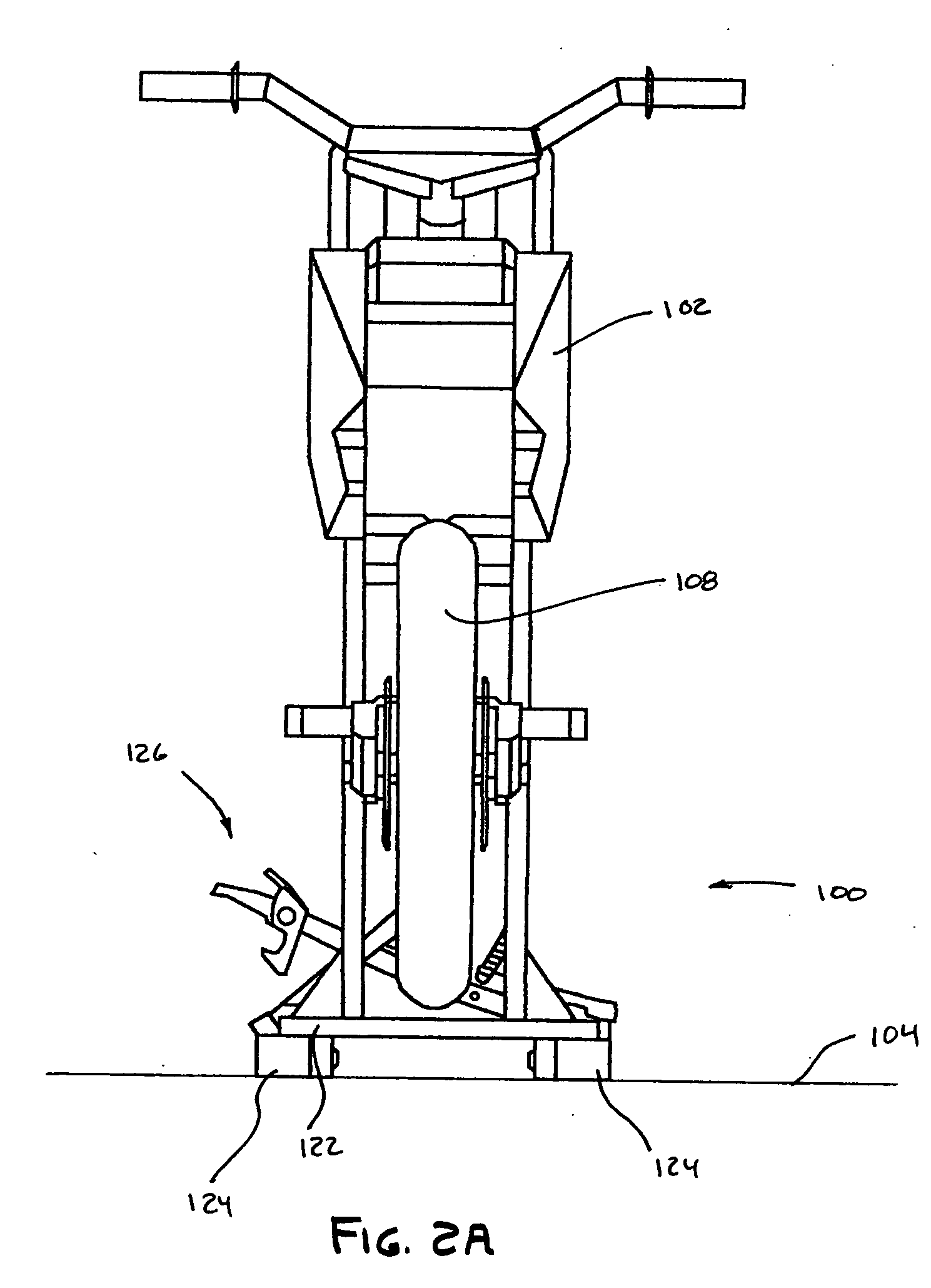 Selectively movable motorcycle stand