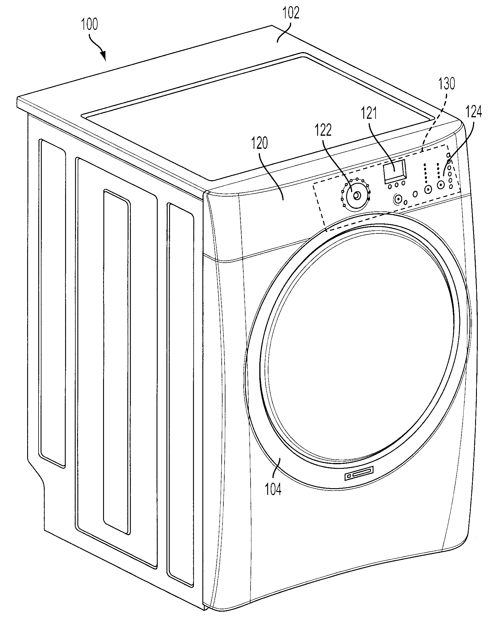 Laundry dryer providing moisture application during tumbling and reduced airflow