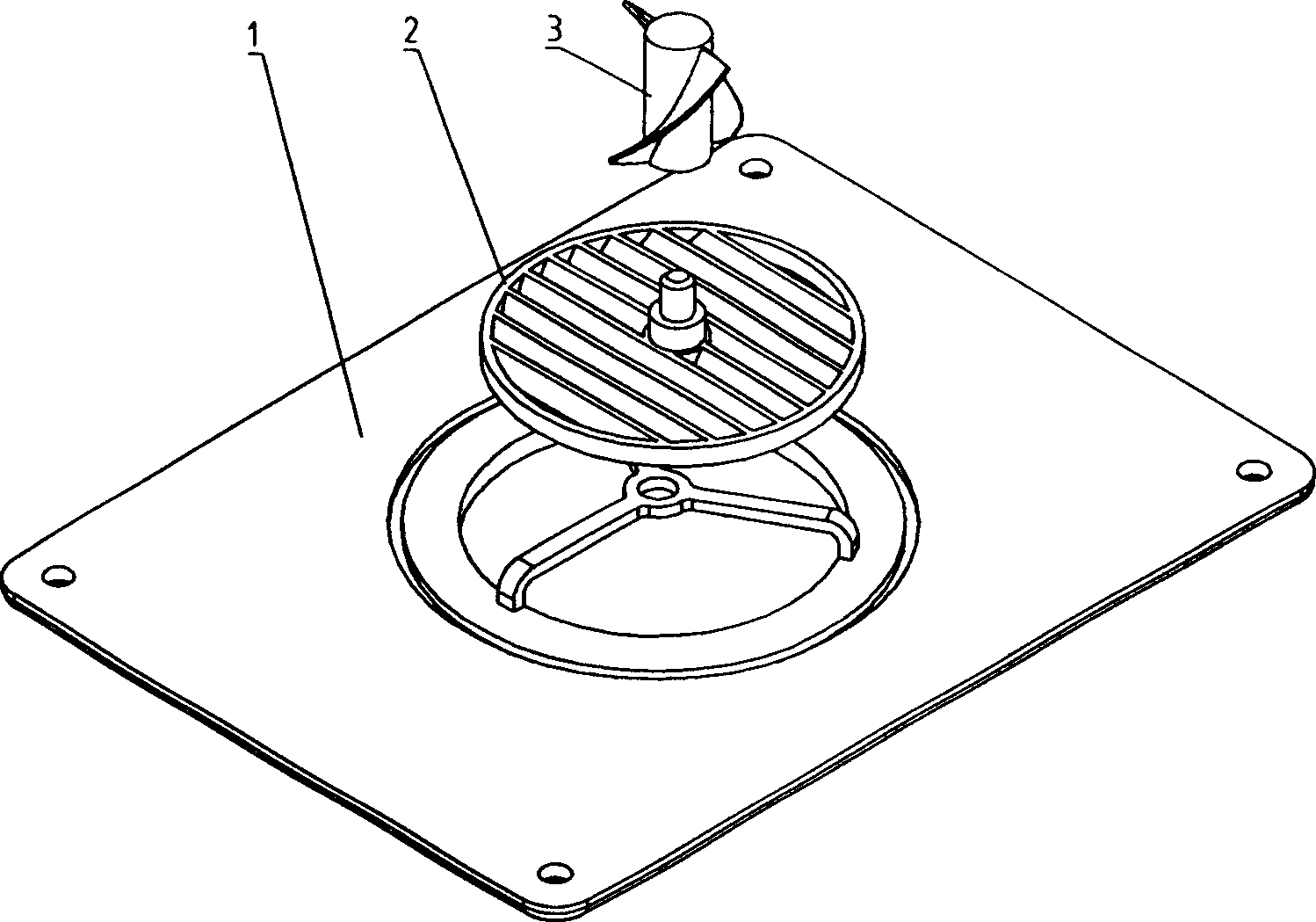 Non-power automatic-rotating air outlet structure of automobile air conditioner