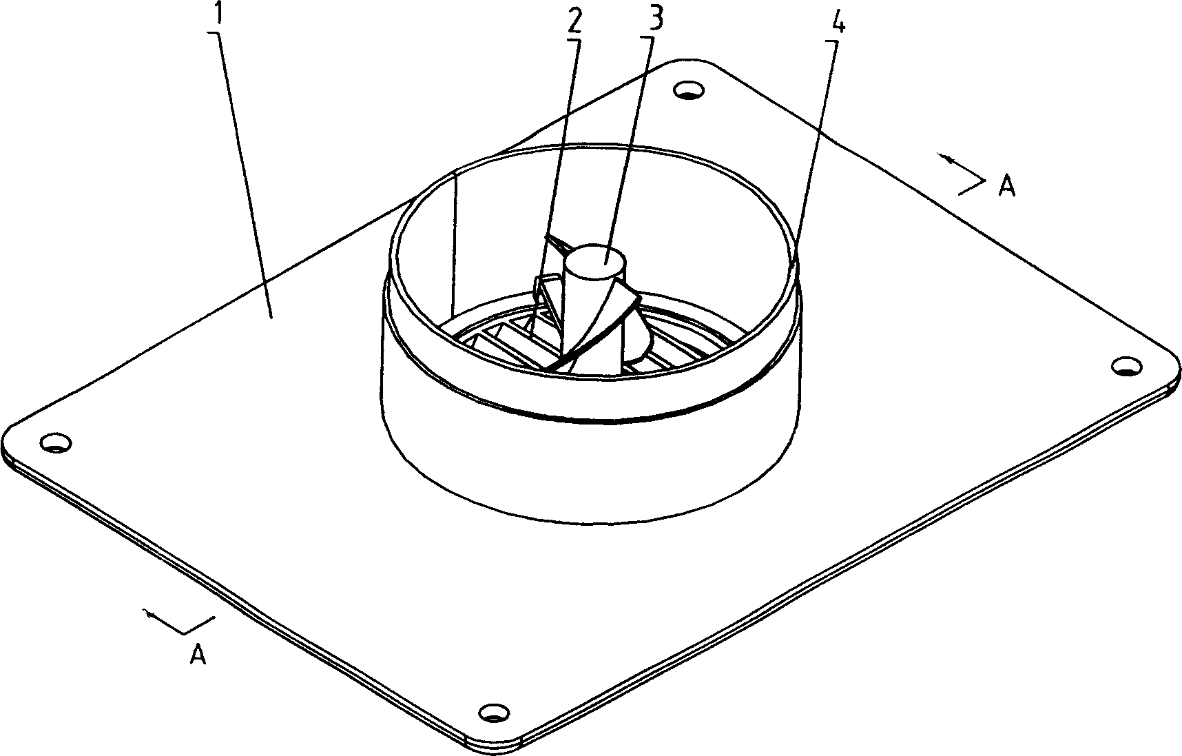 Non-power automatic-rotating air outlet structure of automobile air conditioner