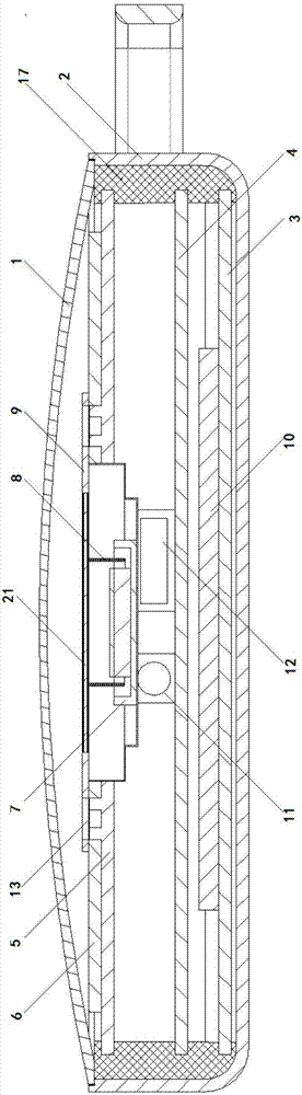 High-shock-resistance portable loudspeaker provided with USB interface