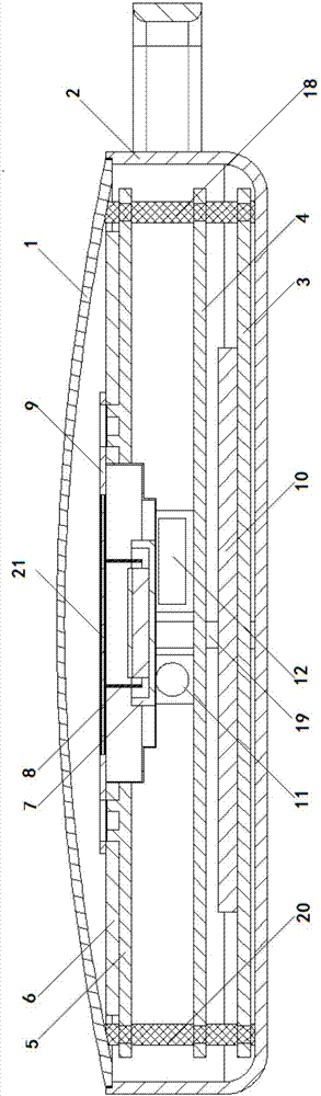 High-shock-resistance portable loudspeaker provided with USB interface