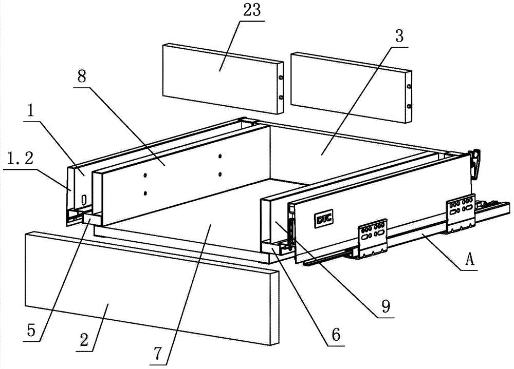 Drawer structure with increased capacity