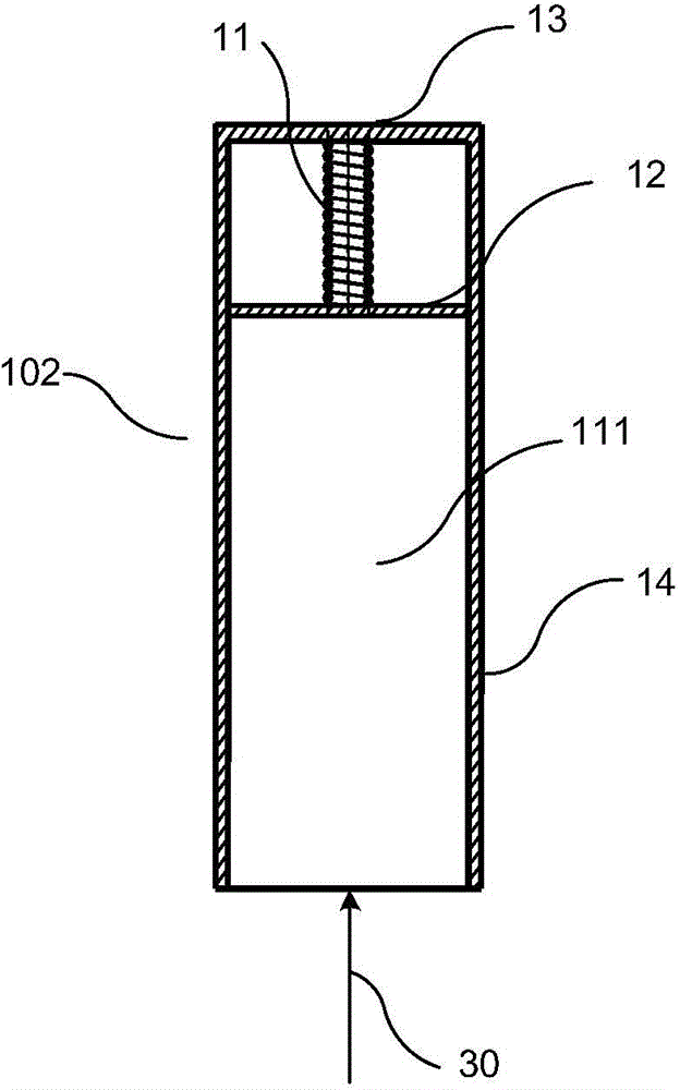 Frequency modulation device for combustion gas turbine flame tube and combustion gas turbine flame tube