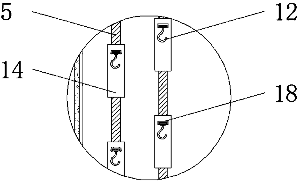 Hanging rack device for instrument