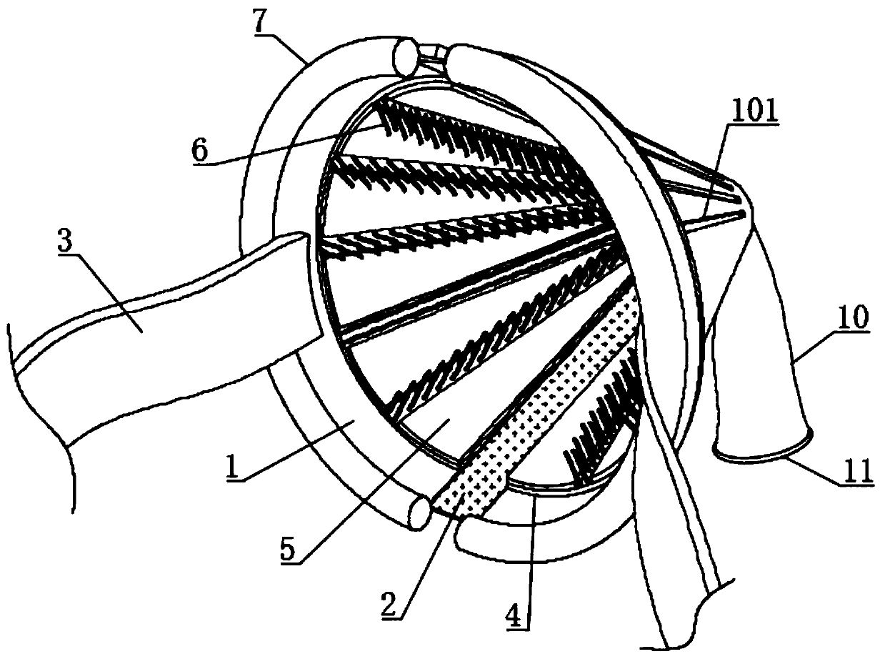 Auxiliary delivery device for medicine treatment on winter buds of mulberry trees