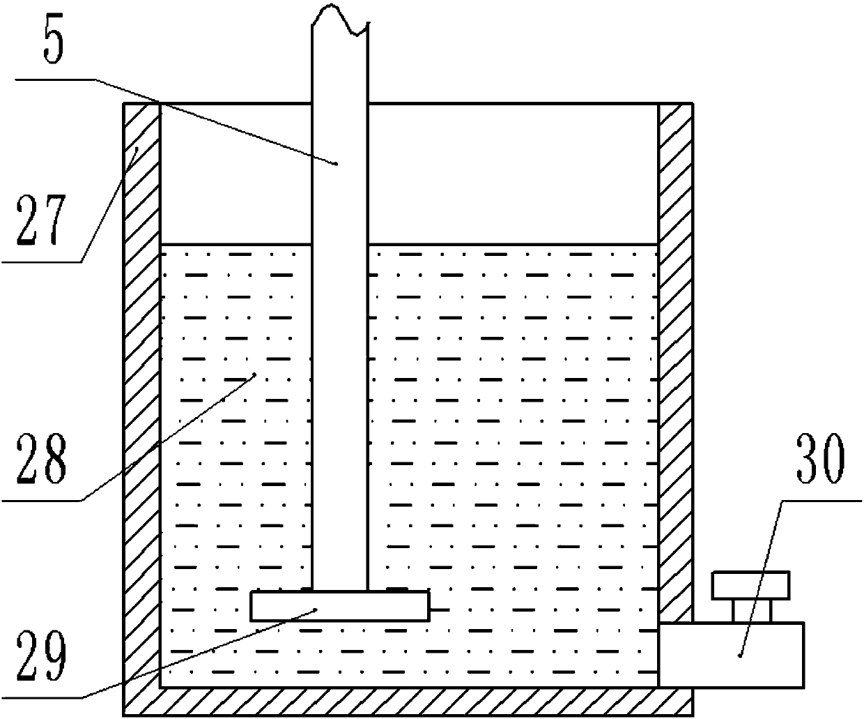 Movable garbage waste gas treatment device