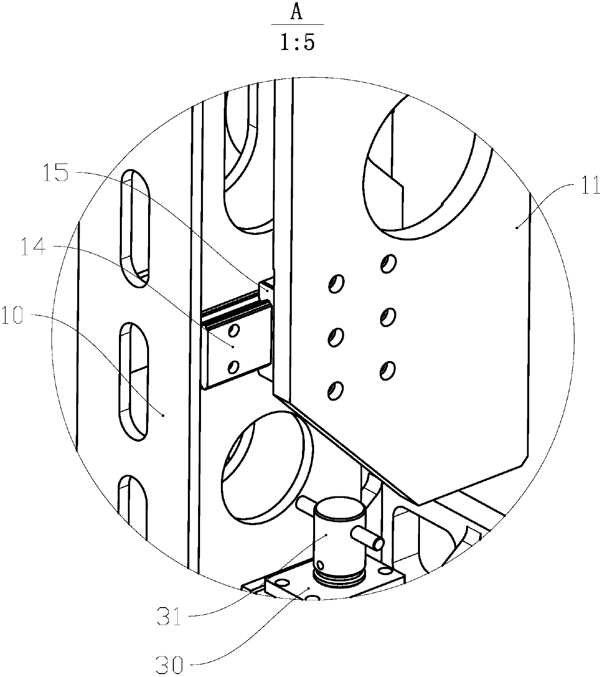 Conformal compressing tool of wing wallboard