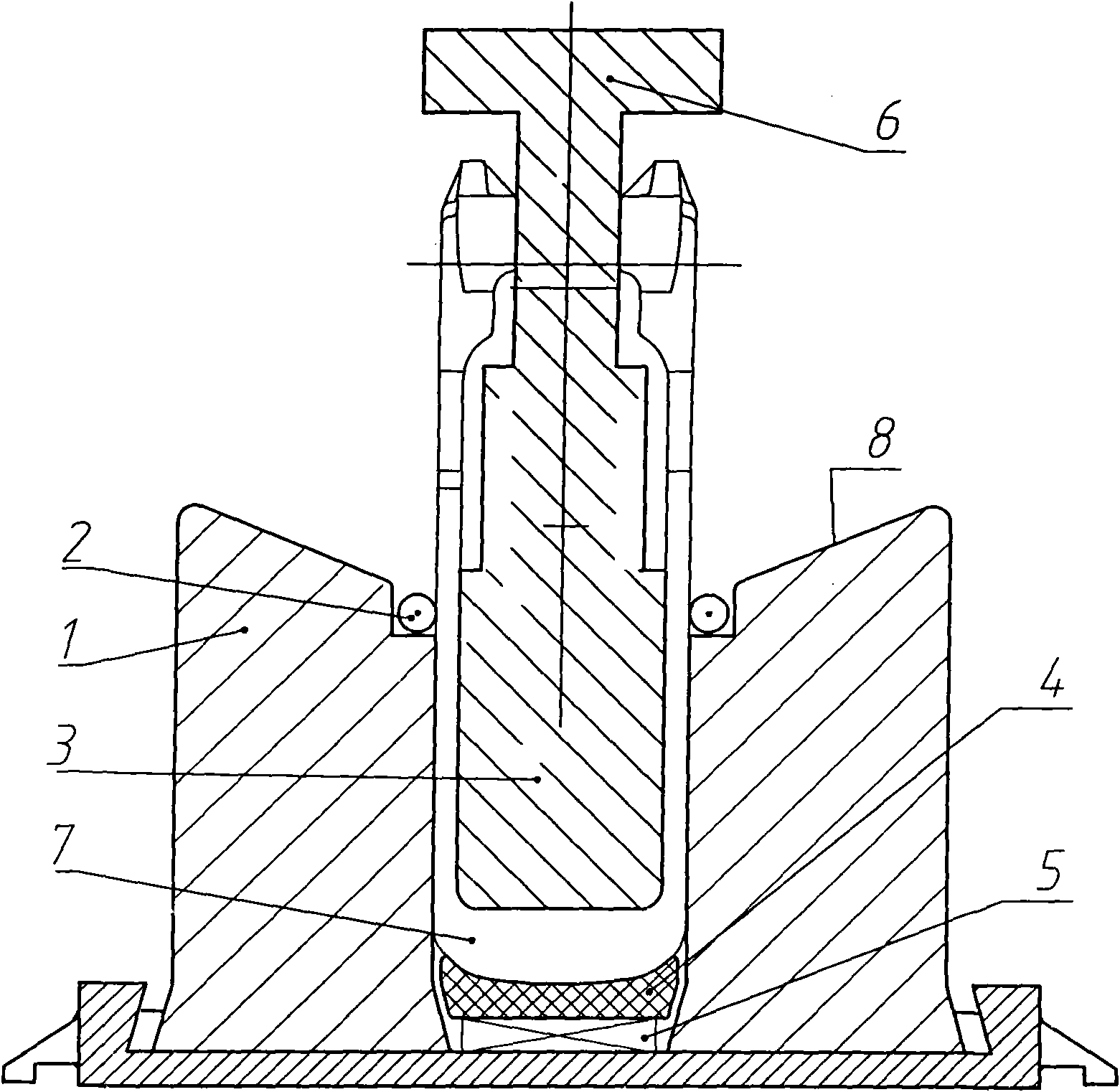 Sectional bending mould for machining heavy forging