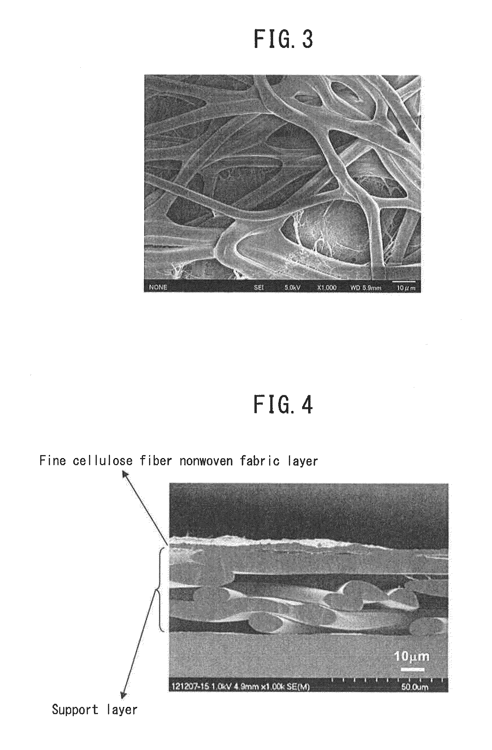 Multilayered structure comprising fine fiber cellulose layer