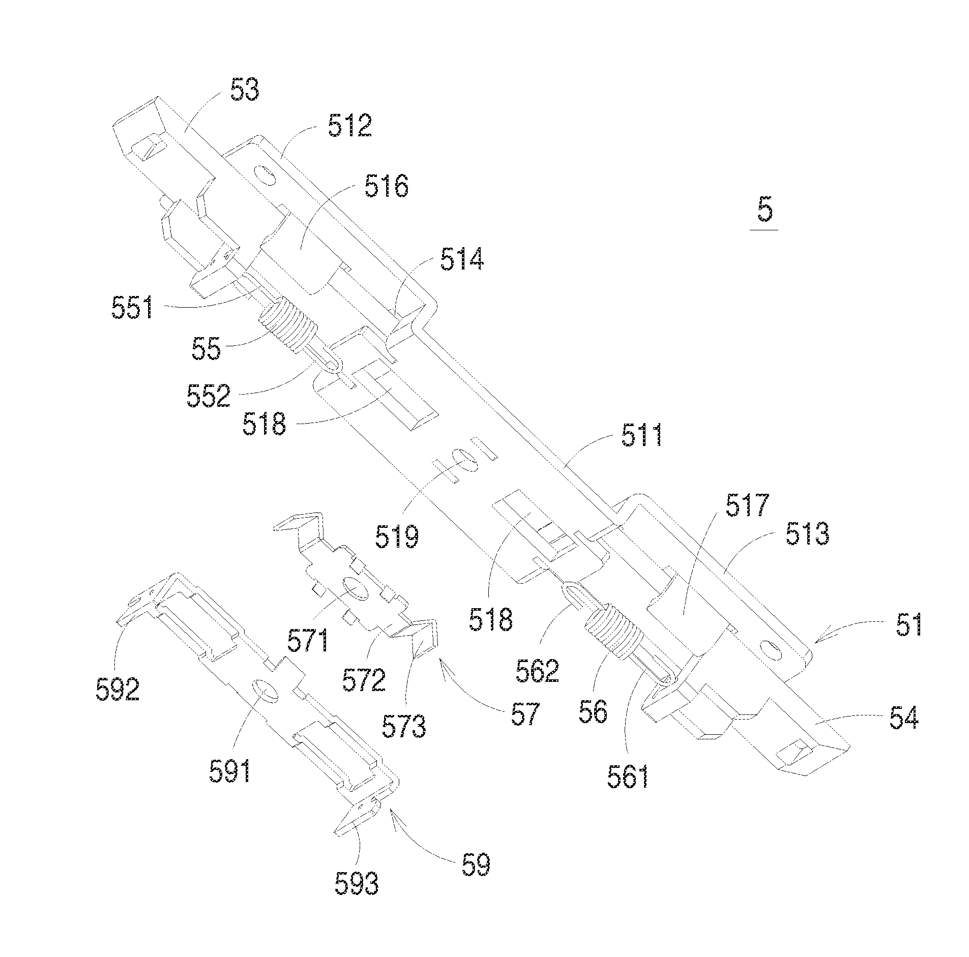 Mechanism of fastening detachable electronic device to din rail