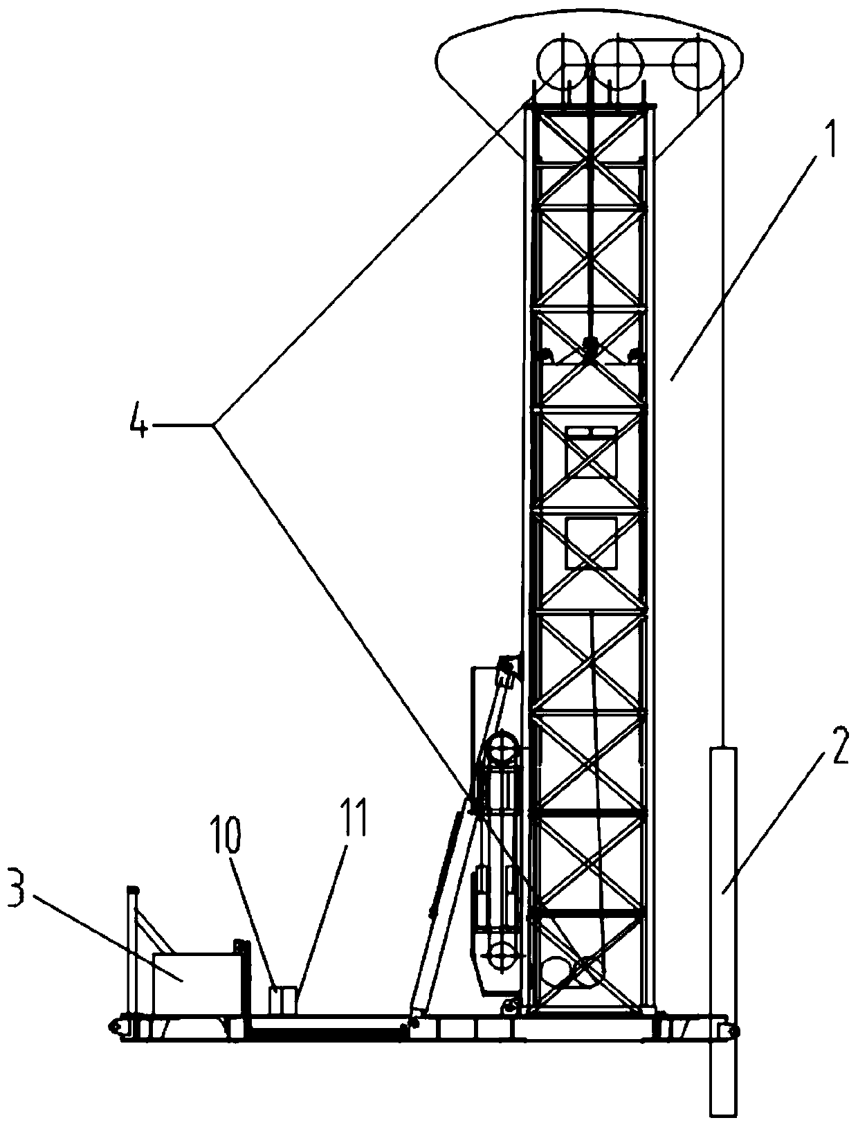 Balancing weight type hydraulic pumping unit