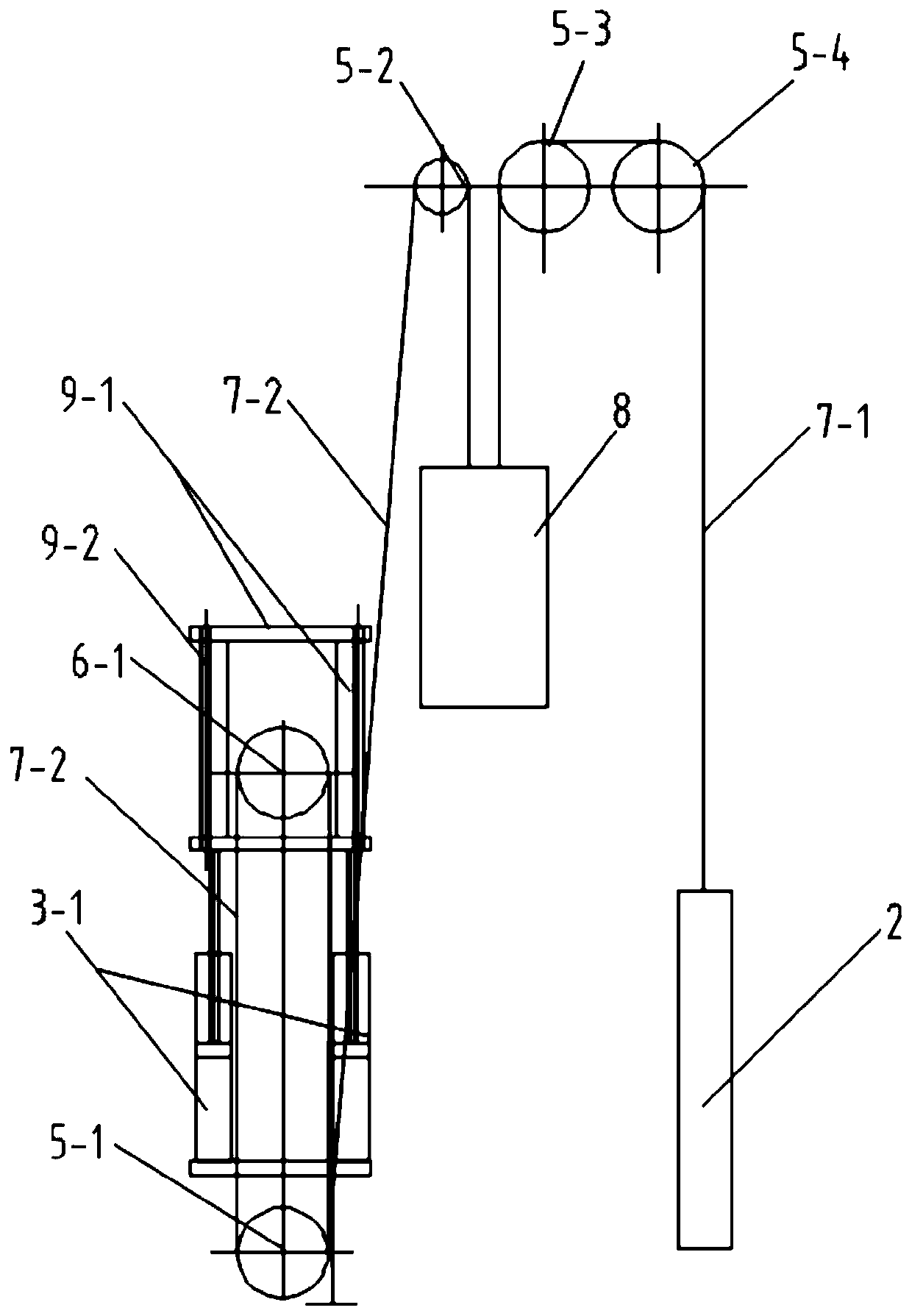 Balancing weight type hydraulic pumping unit