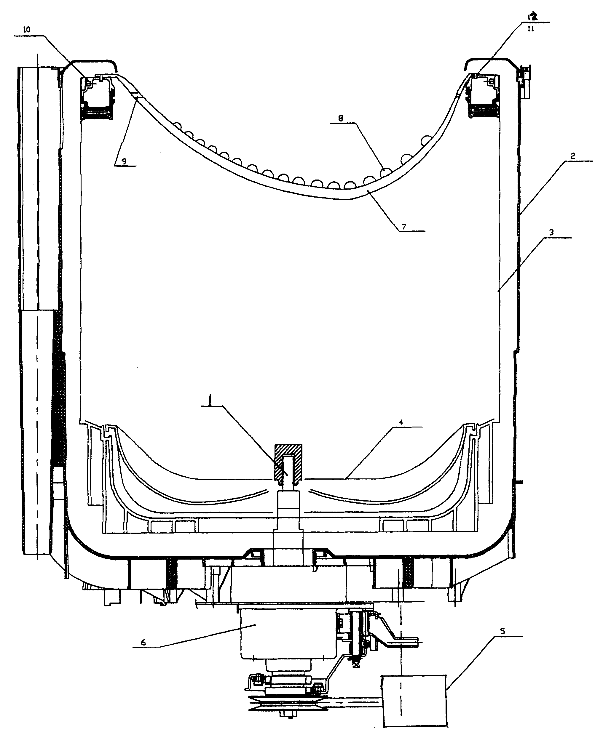 Two-washing-tube double-power laundry machine