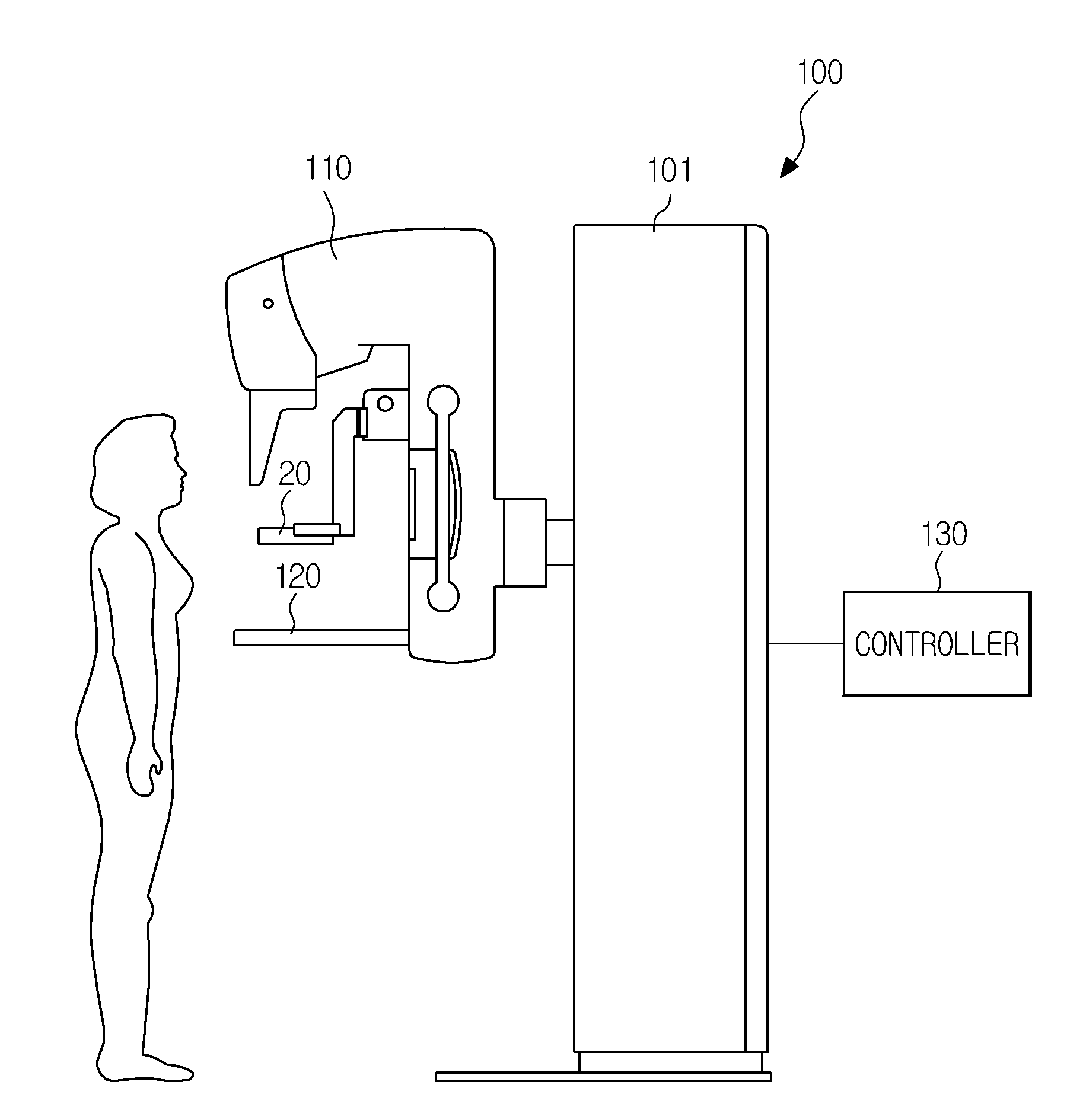 X-ray imaging device and x-ray image forming method