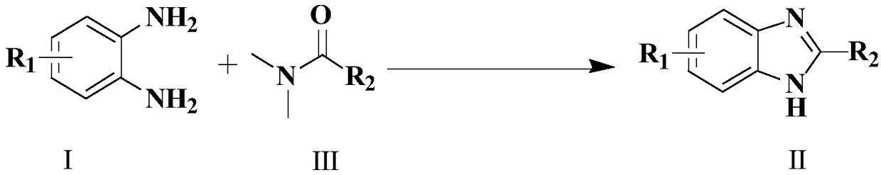 Method for synthesizing benzimidazole and derivative