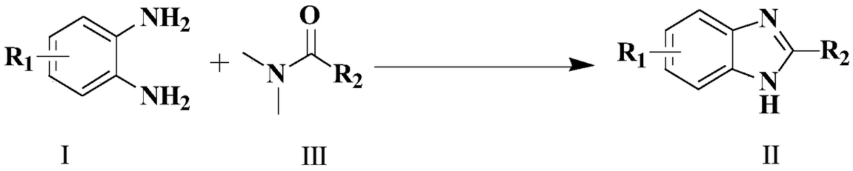 Method for synthesizing benzimidazole and derivative