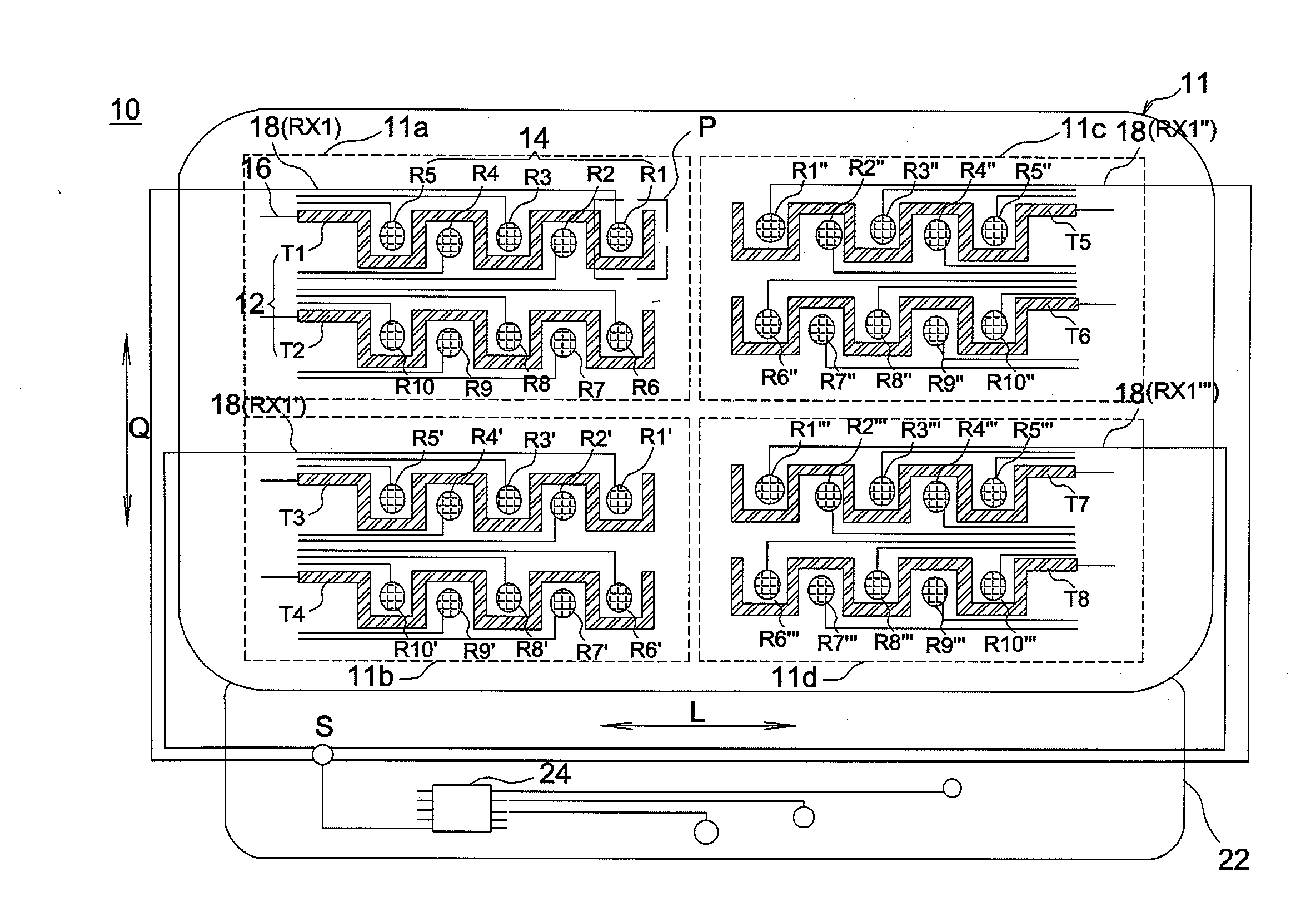 Touch-sensing structure and touch-sensitive device