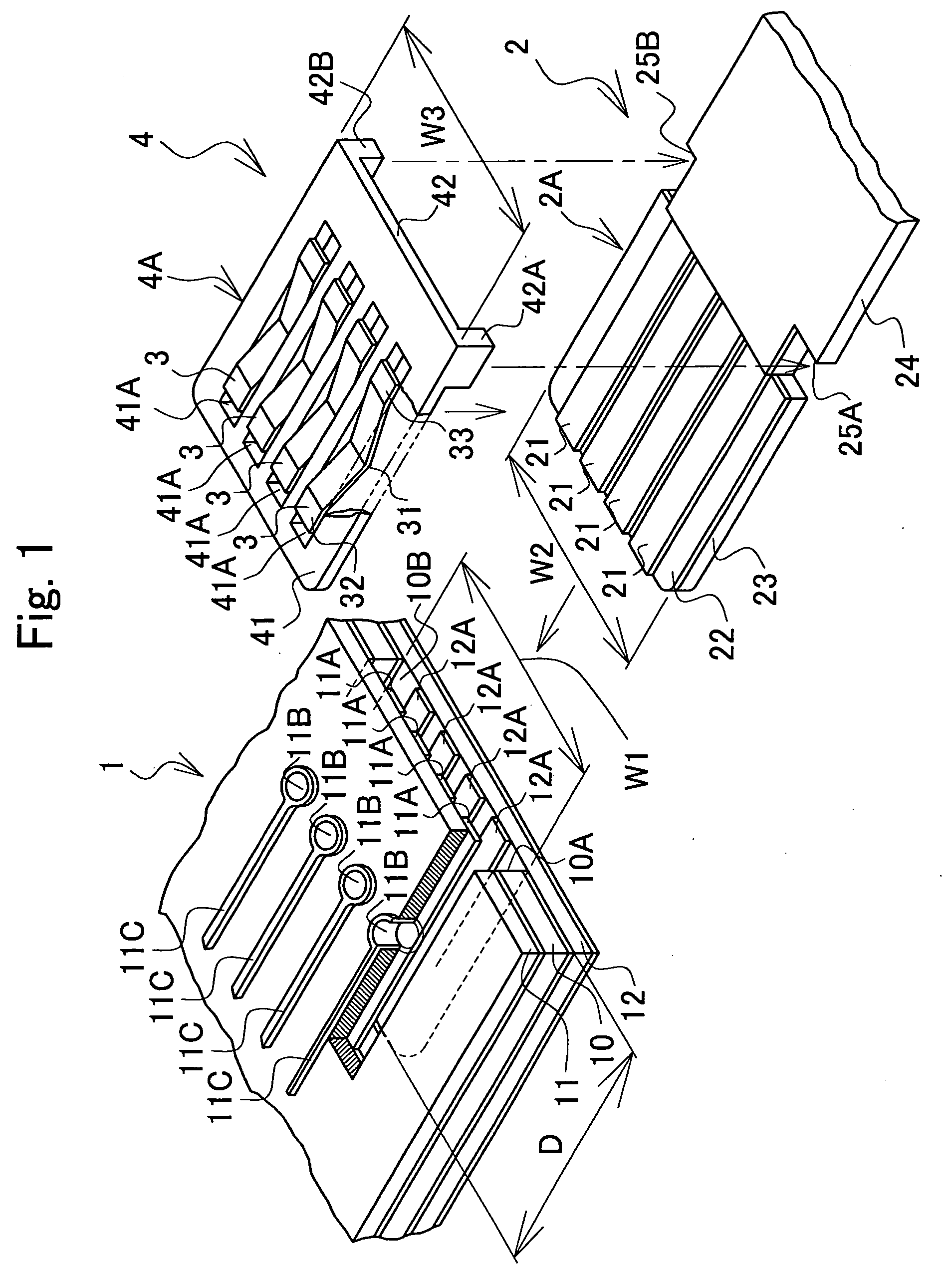 Connection structure for printed wiring board