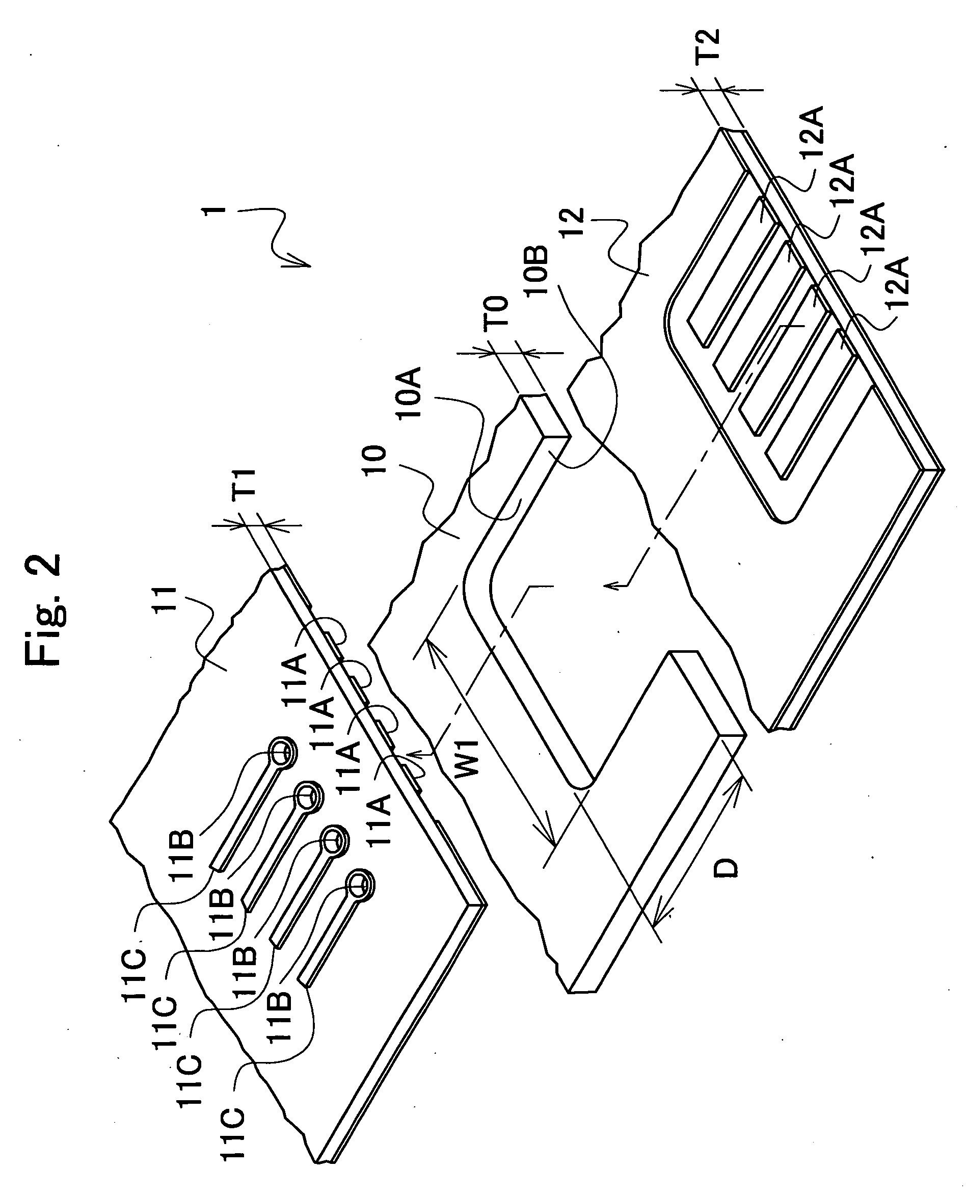 Connection structure for printed wiring board