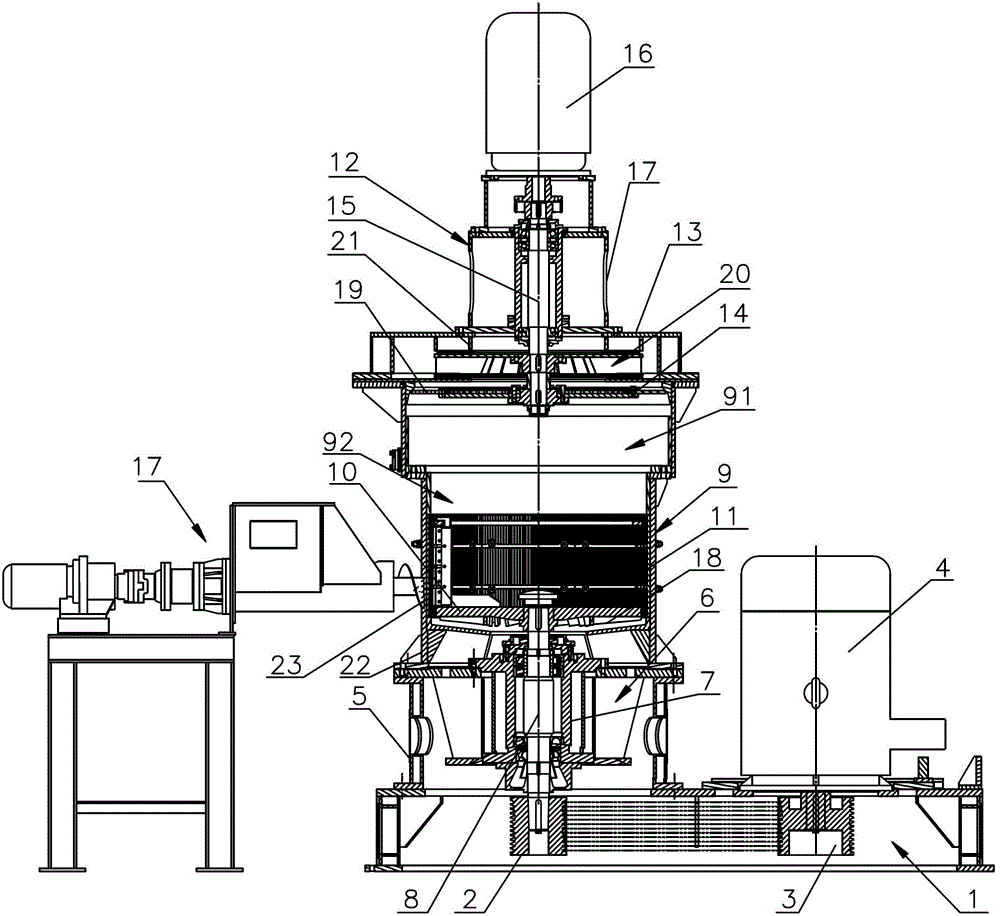 Powder depolymerization and dispersing machine