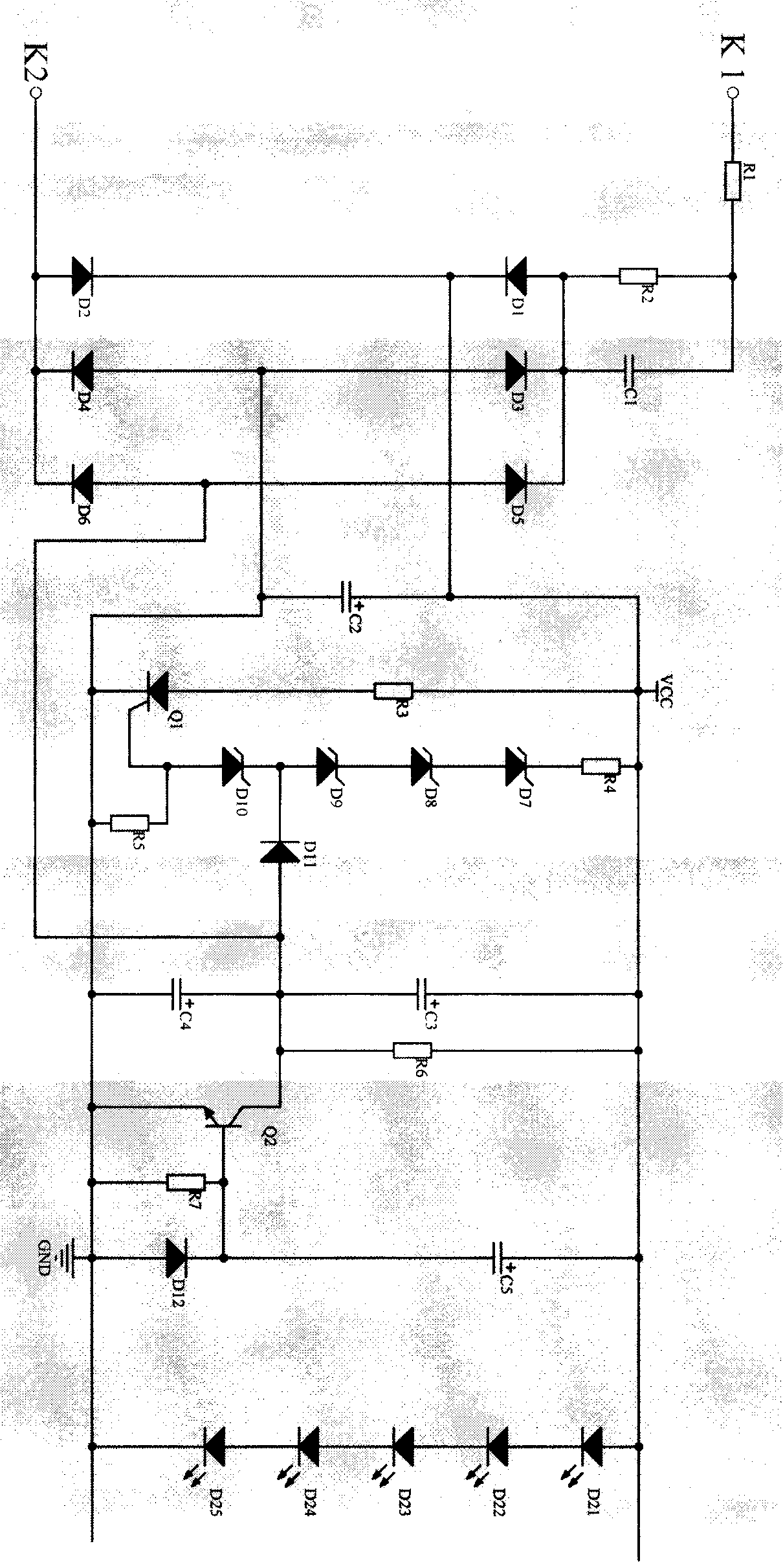 LED capacitance current-limiting protection circuit