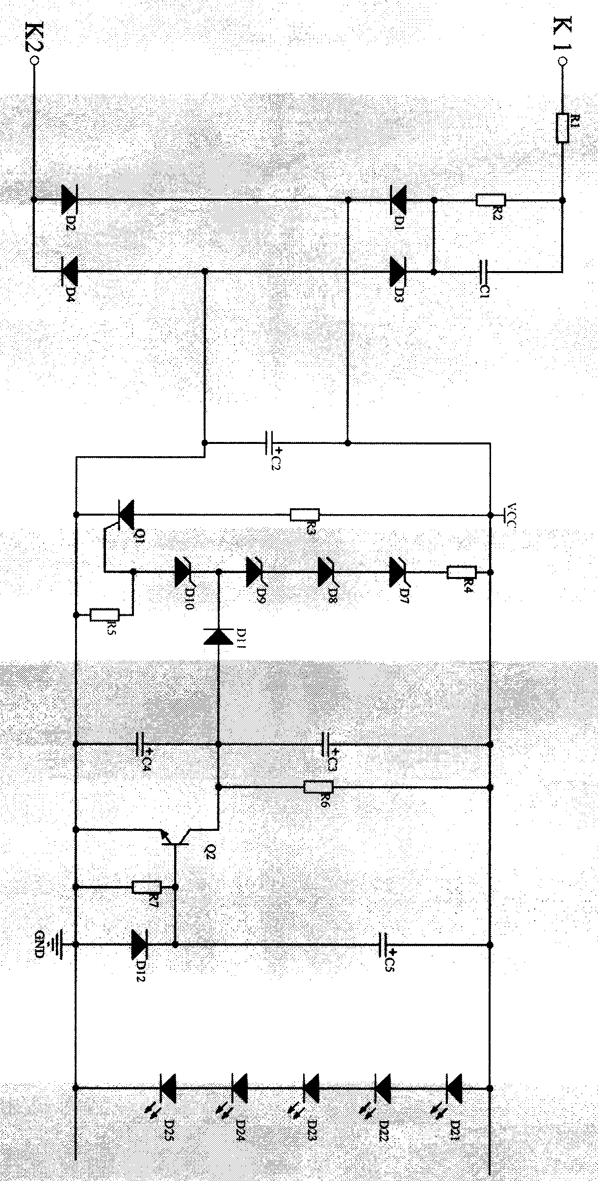 LED capacitance current-limiting protection circuit