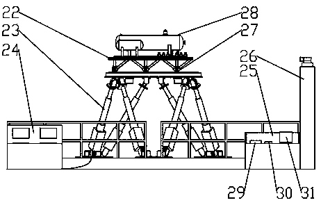 Test method for FPSO upper module model under simulated extreme sea condition