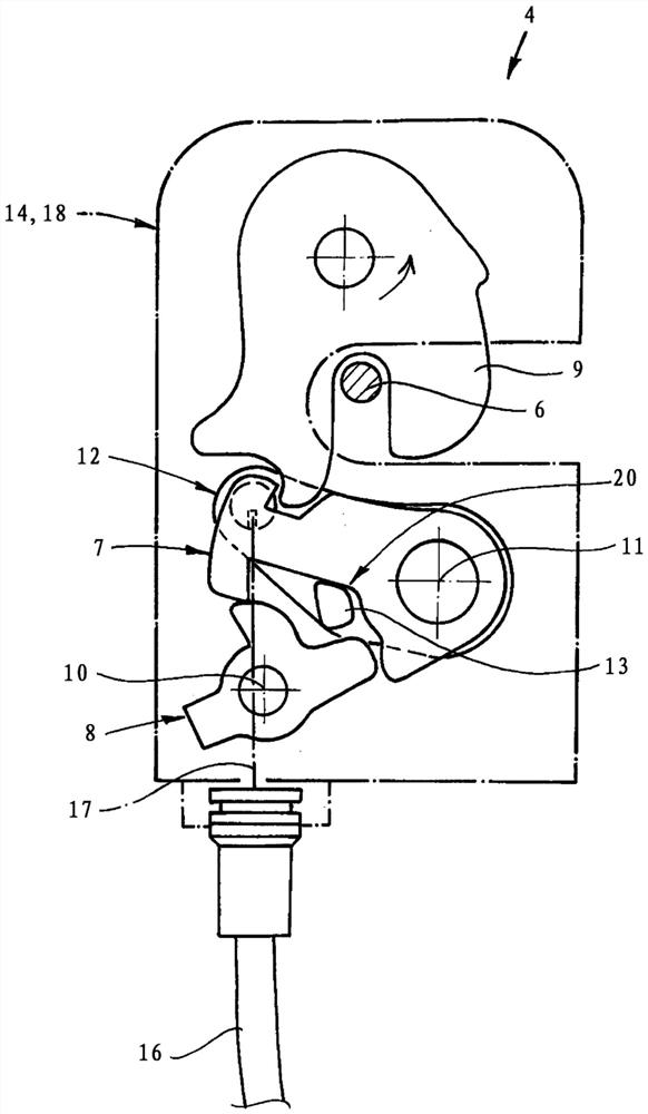 Motor vehicle door locks, especially backrest locks on motor vehicle seats