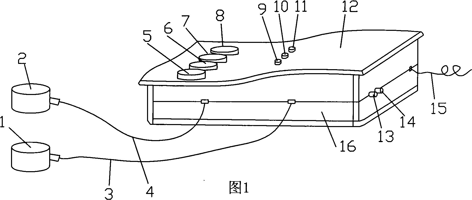 Polar pulse magnetic and far infrared radiation composite energy therapeutic equipment with two-way switchable outputs