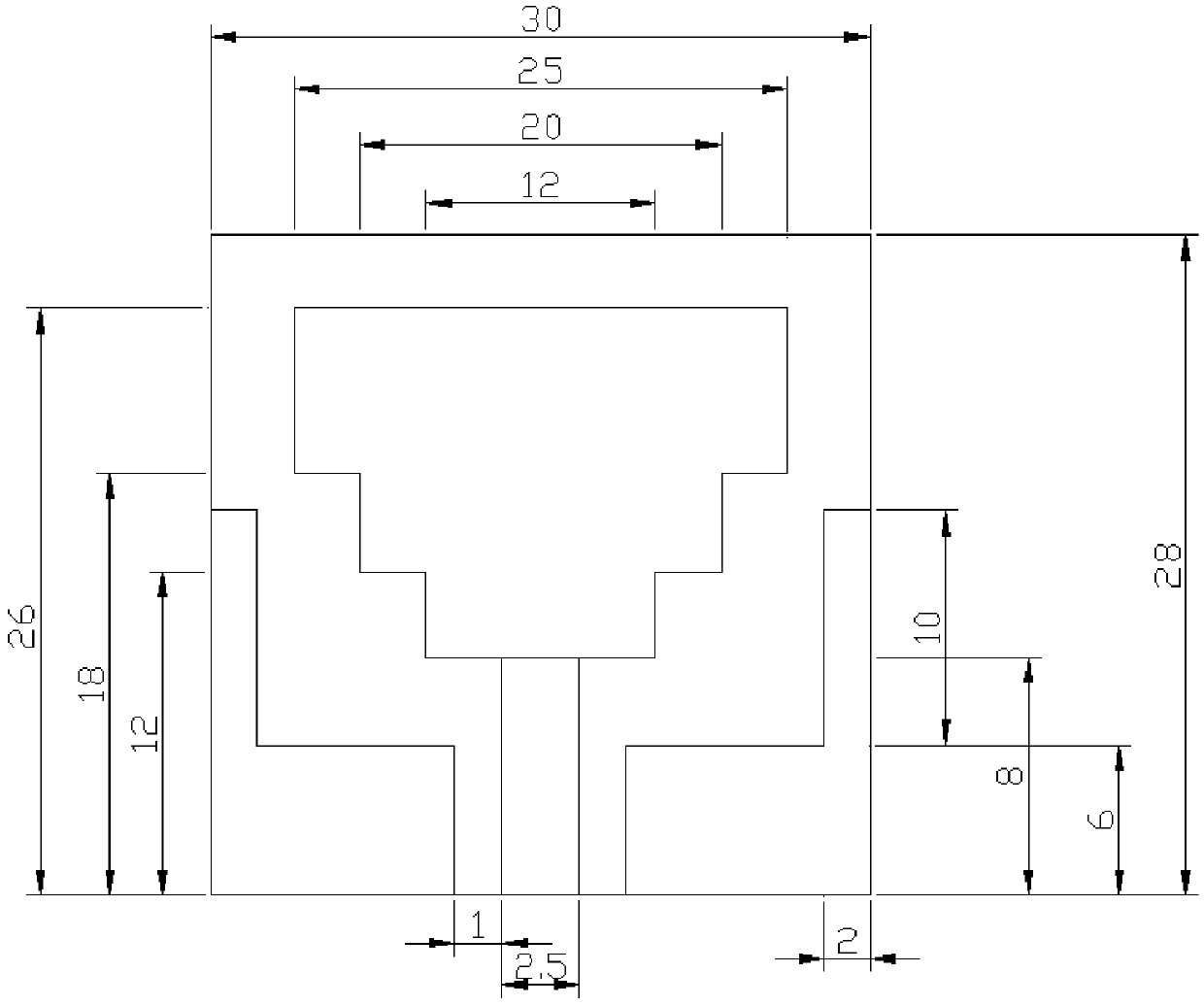 Small coplanar waveguide fed broadband antenna