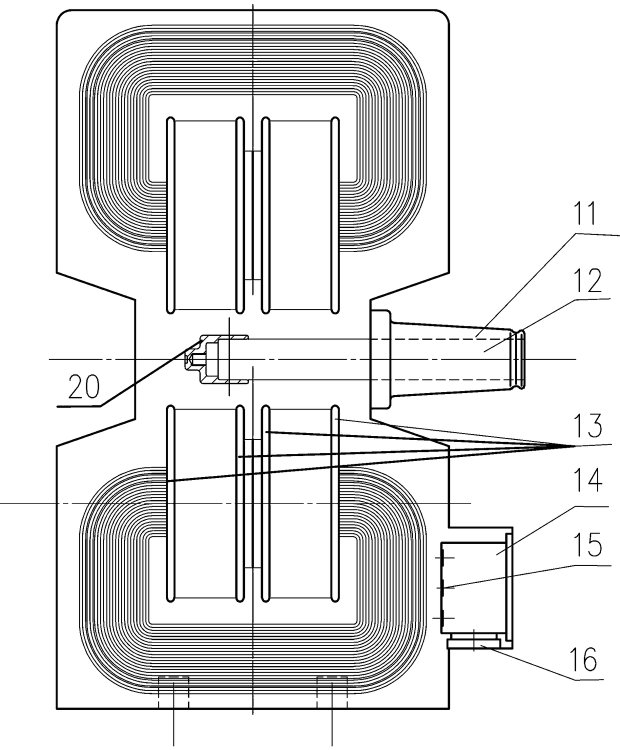 Anti-resonant three-phase four-wire type voltage transformer for ring network cabinet