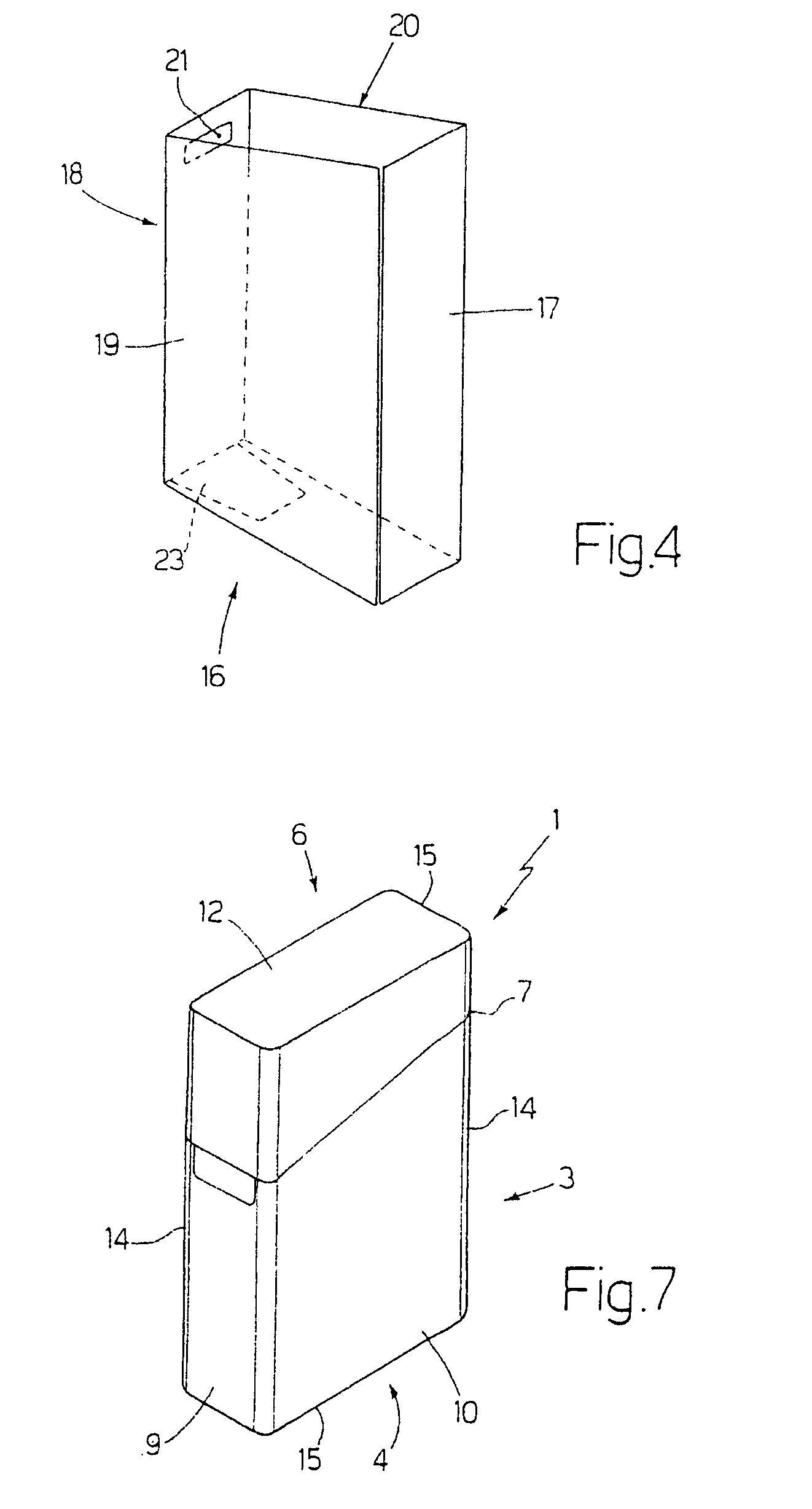 Blank for producing a rigid package for tobacco articles