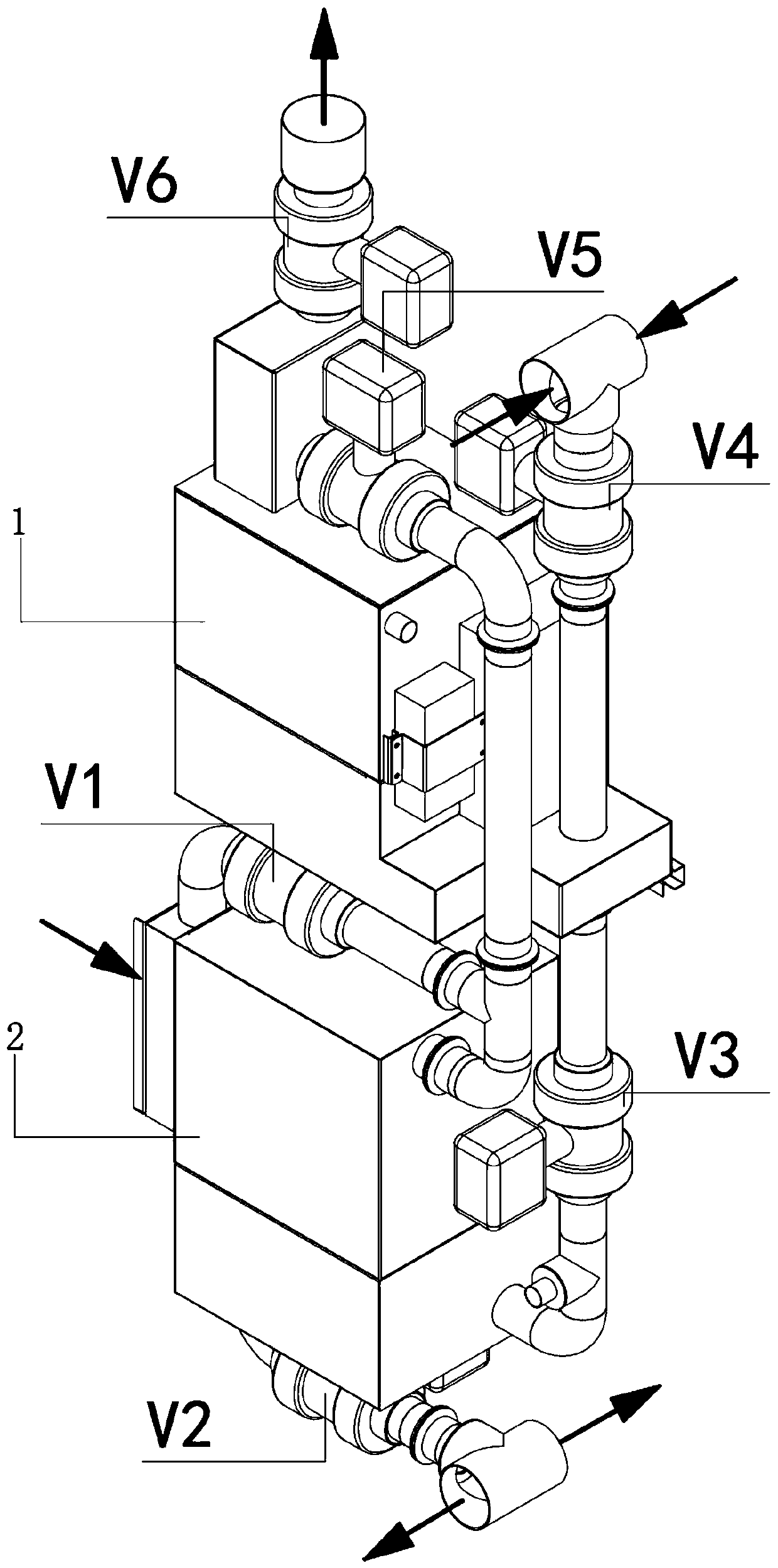 Air internal circulation system of IVC experimental animal box and control method thereof