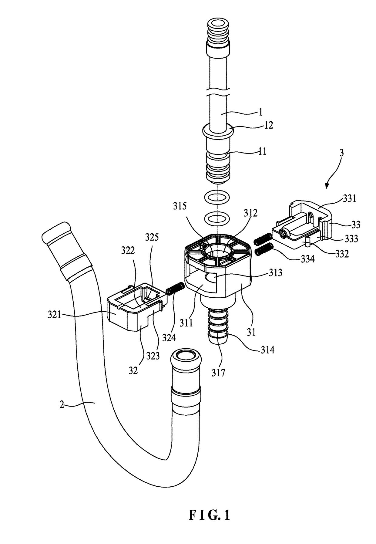 Quick connection structure of faucet outlet pipe