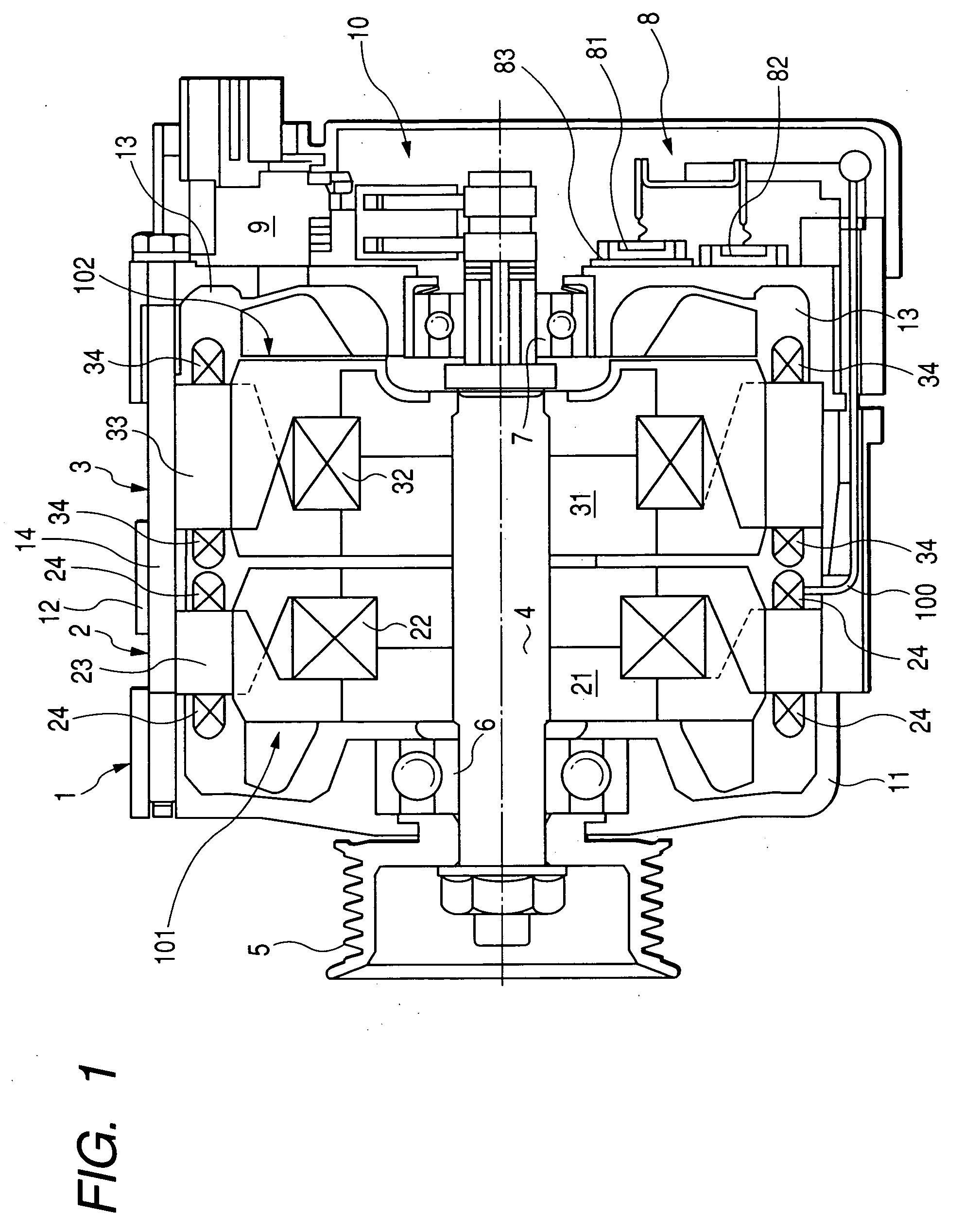 Tandem rotary electric machine