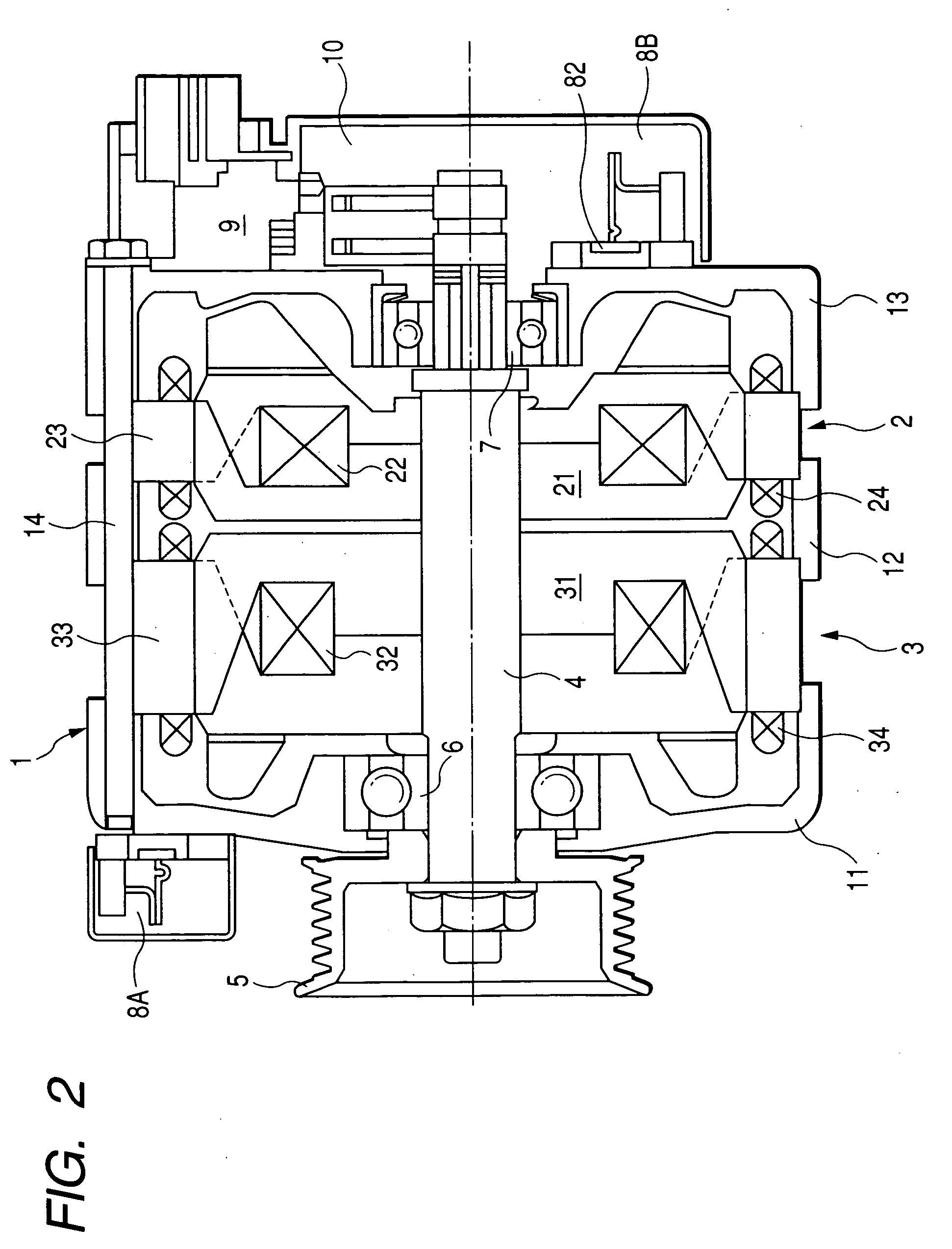 Tandem rotary electric machine