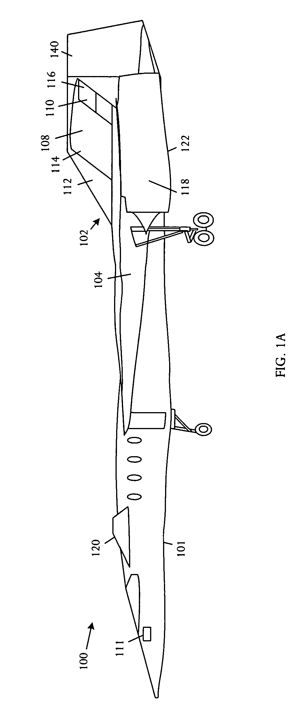 Supersonic aircraft with channel relief control