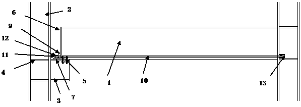 Large-span prestressed box-shaped simply-supported steel beam column structure and mounting method