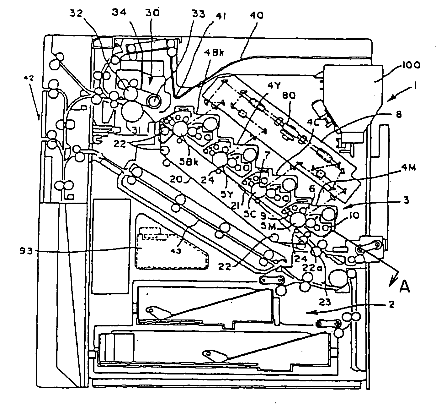 Color image forming apparatus, and toner replenishing apparatus