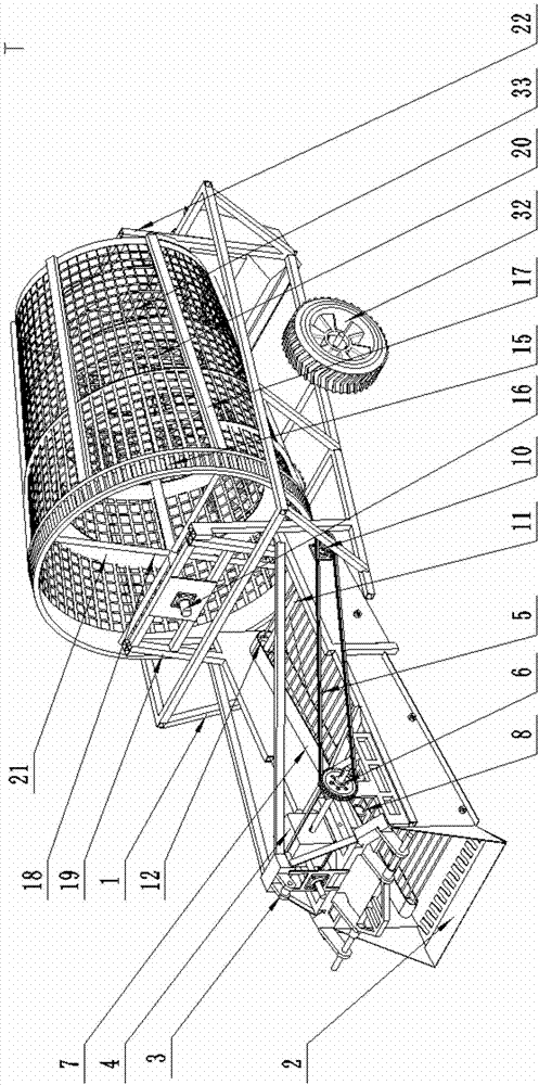 Variable-diameter roller type jerusalem artichoke harvester